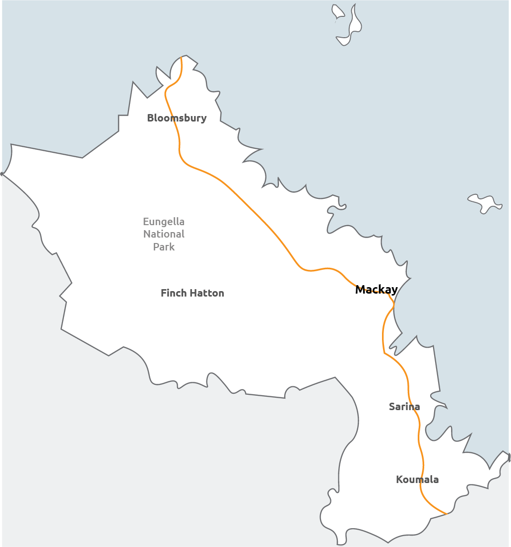 Mackay Local Govenrment Area Map 